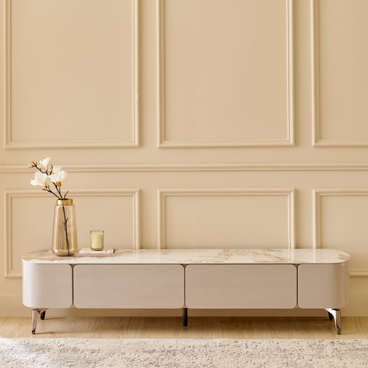 Gilly Sintered Stone Top TV Unit - Beige