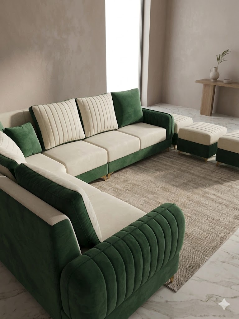The Botanica Dual-Tone Sectional Sofa