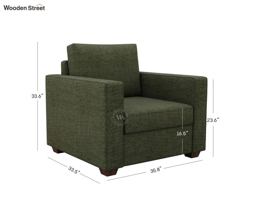 Albus 3+1+1 Seater Fabric Sofa Set (Sage Green)