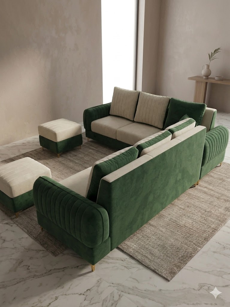 The Botanica Dual-Tone Sectional Sofa