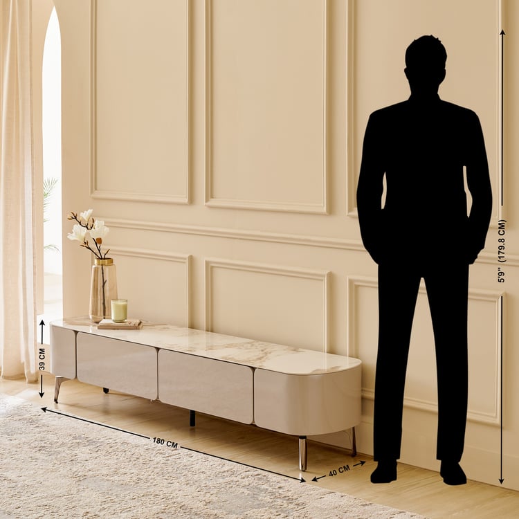 Gilly Sintered Stone Top TV Unit - Beige