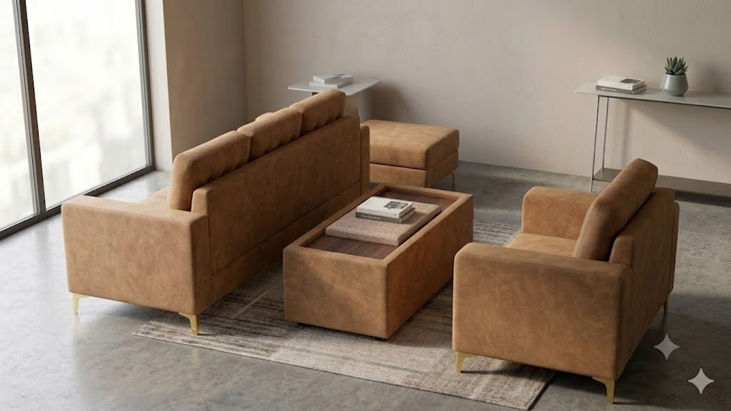 "The Aurelia Caramel Suede Collection"