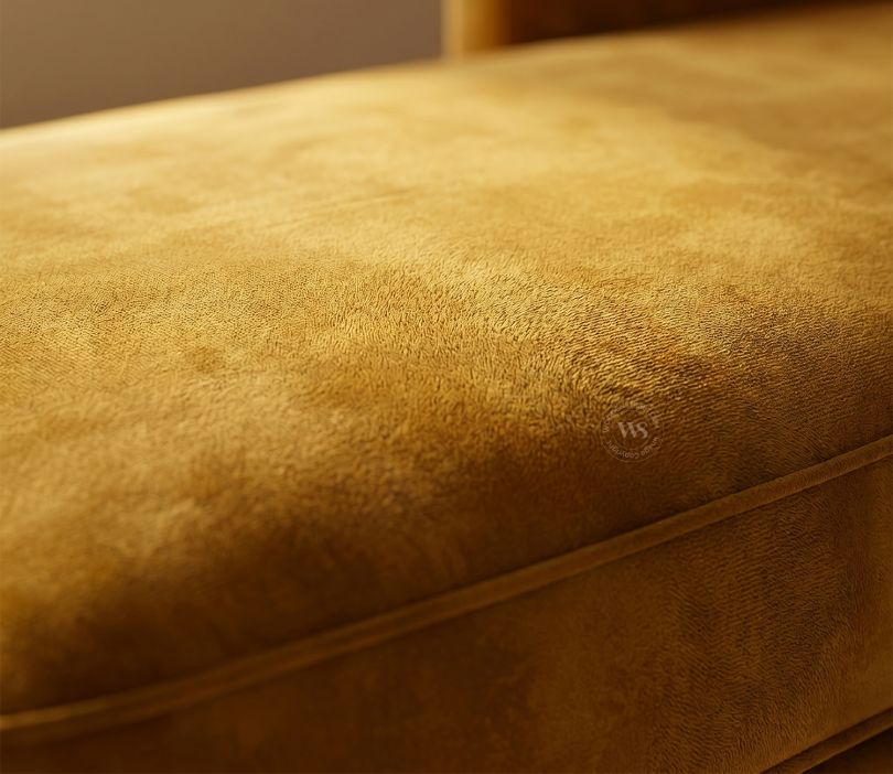 Bracus Chaise Lounge (Velvet, Chestnut Brown)